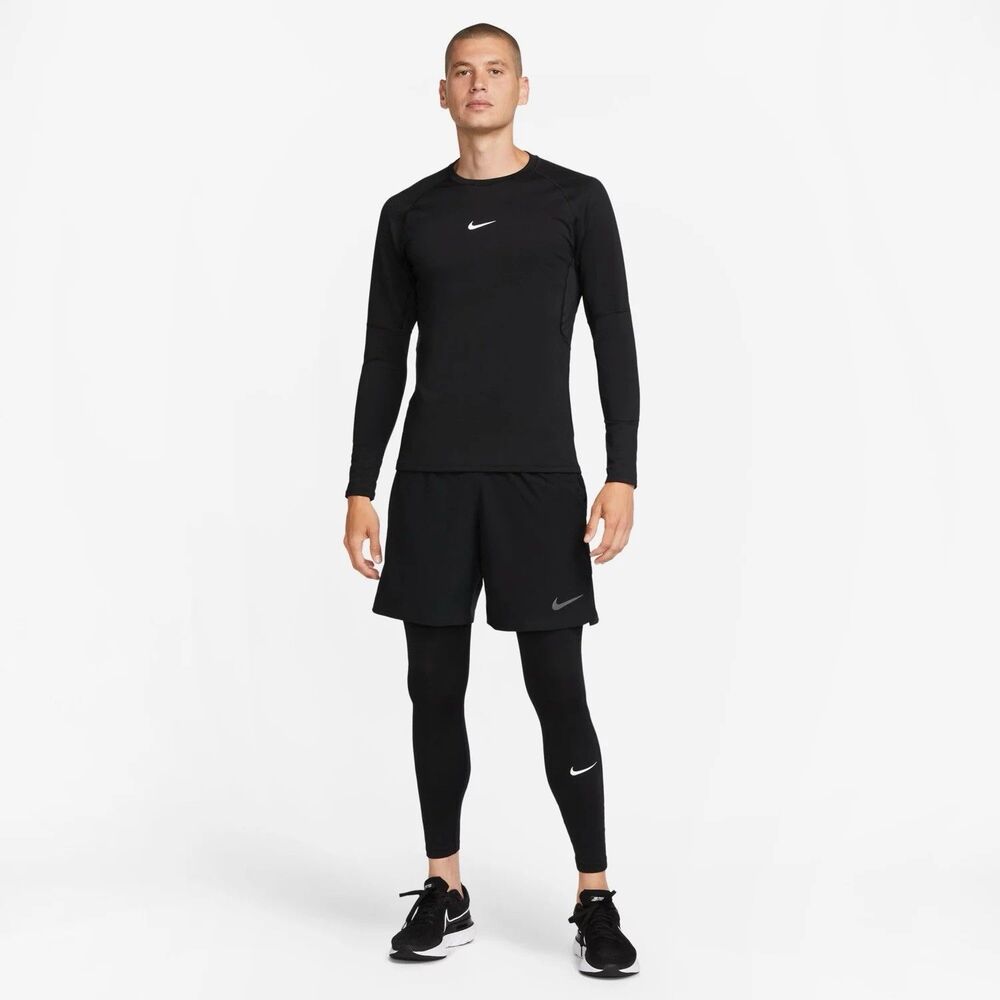 NWT Nike Pro WARM Dri-Fit Black Tights Mens Size XL FB7961 010